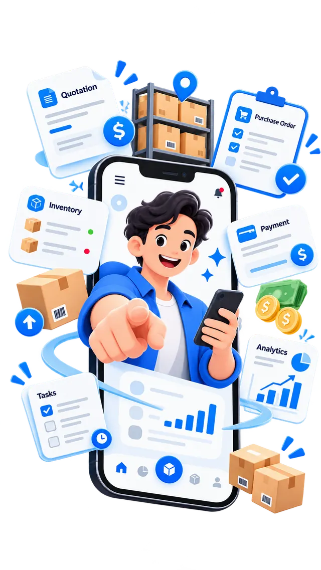 บริหารงาน ใบเสนอราคา จัดซื้อ และคลังสินค้าในมือถือเครื่องเดียว